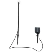 LINDBY LED lamp op zonne-energie Freydis, zwart, aluminium, 2.000 K Freydis, zwart, Aluminium, Modern