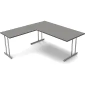 Kerkmann Büromöbelfabrik Hoekbureau Profi grijs 180cm