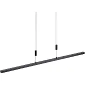 LINDBY Hanglamp Arneja, dimbaar, zwart, Woon-/ Eetkamer, Aluminium, Modern