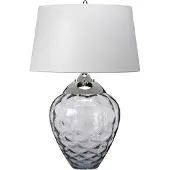 Elstead Lighting Tafellamp Samara, alu / grijs / zink, Woon-/ Eetkamer, Glas, Design, Tafellamp