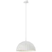 LUCANDE Hanglamp Herdis , dimbaar, wit / opaal, Woon-/ Eetkamer, Gips / Klei, Modern, hanglamp