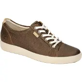 Ecco Dames Zachte VII Nubuck Sneakers Bronze Antique