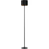 Masterlight Zwarte vloerlamp Venus 150cm met zwarte lampenkap