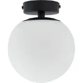 LUCANDE Plafondlamp , Bidolo, dimbare, Zwart, Badkamer, Glas