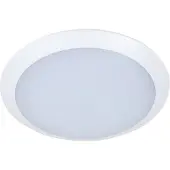 LINDBY LED buiten plafondlamp Naira, wit, sensor, 30 cm, IP65 Naira, wit / opaal, Kunststof, Modern, LED plafondlamp