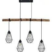 LINDBY Hanglampe , Eldarion, dimbare, Hout, Woonkamer, Metaal, Modern