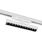 Arcchio Millay LED railspot wit 4000K, wit / opaal, Werkkamer / Kantoor, Aluminium, Modern, railverlichting