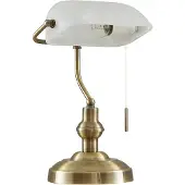 LINDBY Bureaulamp Profina, brons / oud-messing, Werkkamer / Kantoor, metaal, Antiek, bureaulamp