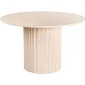 Beliani NEWELL - Ronde eettafel - Lichtbeige - 120 cm - Hout