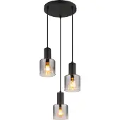 Globo Design Hanglamp Jack 3 Lichts Zwart