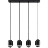 LUCANDE Hanglamp Amielle, dimbaar, zwart, Woon-/ Eetkamer, metaal, Modern, hanglamp