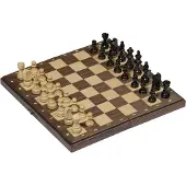 Goki Bordspel - - Opvouwbaar magnetisch schaakbord - 28 x 28 x 2 cm - Ideaal voor binnen - 2 spelers of meer