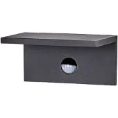 LUCANDE Wandlamp buiten met bewegingssensor Darina, zwart, Aluminium, Modern