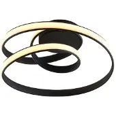 LUCANDE Plafondlamp , Sakina, dimbare, Zwart, Woonkamer, Metaal, Designer
