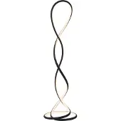 Paul Neuhaus LED-vloerlamp Twist, dimbaar, zwart, Woon-/ Eetkamer, Aluminium, Modern, LED vloerlamp