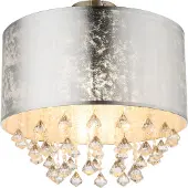 Globo Lighting Plafondlamp Amy, dimbaar, alu / grijs / zink, Woon-/ Eetkamer, Textiel / Stof / Zijde, plafondlamp