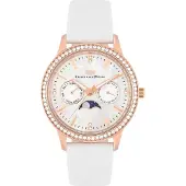 Rhodenwald & Söhne Analoog horloge rose-goud / wit