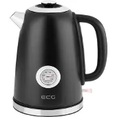 Ecg RK 1700 Magnifica Nero | Waterkoker | inhoud 1,7 liter | vermogen 1850–2200 W | roestvrijstalen afwerking | lichtsignaal voor gebruik