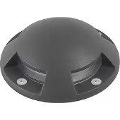 LINDBY LED vloerlamp Huban, 15 cm, 4-lamps, antraciet Huban, zwart, Aluminium, Modern, LED buitenlamp