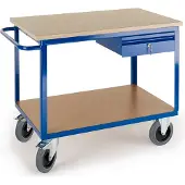ROLLCART Verrijdbare Profi-werkbank met schuiflade, 1250 x 700 x 950 mm