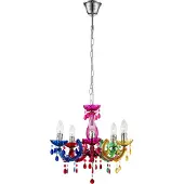 Globo Lighting Multicolor 5-lichts kroonluchter metaal/acryl Globo Cuimbra ii