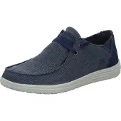 SKECHERS Heren Sneakers Melson Raymon marineblauw (45), Stof, Plat, Veters, Casual 66387