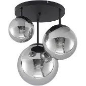 LINDBY Plafondlamp , Teeja, dimbare, Grijs, Woonkamer, Glas, Modern