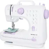 Emerio Naaimachine - 12 ingebouwde steken - Vooruit en achteruit - Autoreverse - Draadafsnijder - Verlichting - Regelbaar vermogen - SEW-121820 Wit
