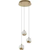 LUCANDE Hanglampe , Hayley, Doorzichtig, Woonkamer, Glas, Modern