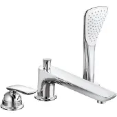 Kludi Balance 3-gats badrandkraan met voorsprong uitloop 22 cm, chroom
