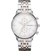 Giorgio Armani AR0399 Tweekleurig herenhorloge met chronograaf