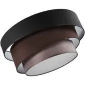 LINDBY Plafondlamp Melia, dimbaar, zwart, Woon-/ Eetkamer, Textiel / Stof / Zijde, Modern, plafondlamp