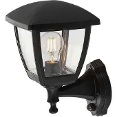 LINDBY Wandlamp buiten met bewegingssensor Acelya, dimbaar, zwart, Kunststof, Modern