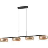 LUCANDE Hanglampe , Martis, dimbare, Goud / Messing, Eetkamer, Glas, Modern