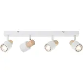 Brilliant Pini - Plafondspotbalk - GU10 max 4x10W - Wit/Hout