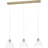 Eglo Eettafel hanglamp Copley goud met glas