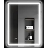 HOMCOM Bathroom Mirror-Gehard glas-90L x 70B x 4H cm-Zilver
