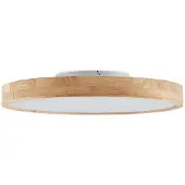 LINDBY Plafondlamp Lanira, dimbaar, hout licht, Woon-/ Eetkamer, Hout, Modern, plafondlamp hout