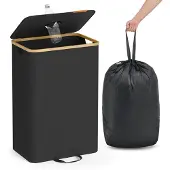Songmics Flessencontainer – 100 L – Met deksel en binnenzak – Voor recycling