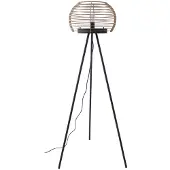 LINDBY Vloerlamp Ediz , zwart, Woon-/ Eetkamer, metaal, Modern, vloerlamp