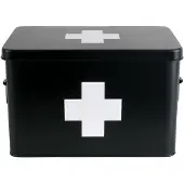 Tzmo Deutschland Medicijndoos Cross | Present Time ijzer zwart 19x21 cm opbergdozen | NADUVI