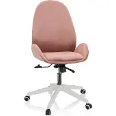 Hjh OFFICE Bureaustoel / draaistoel AVEA fluweel roze