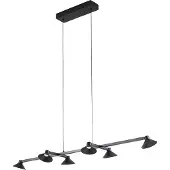LUCANDE Hanglampe , Steve, dimbare, Zwart, Eetkamer, Metaal, Modern