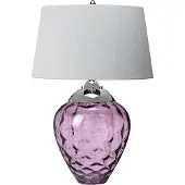 Elstead Lighting Tafellamp Samara, paars / roze / rose, Woon-/ Eetkamer, Glas, Design, Tafellamp