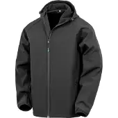 Result 3-laagse gerecycleerde softshell met capuchon voor heren R911M