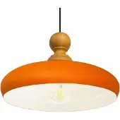 Bamyum Hanglamp Androa Plafondlamp Ø40 cm Oranje Lamp 1-Lichts Houten Plafondlamp