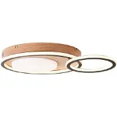 Brilliant Ronde houten plafondlamp Karney