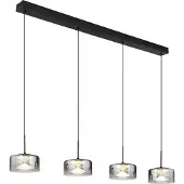 Globo Lighting Design hanglamp Belinda 4-lichts zwart