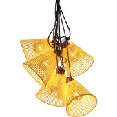 Konstsmide Lichtsnoer koppelbaar 10 meter | 10 lampjes | Extra warm wit | Oranje |