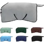 vidaXL Paardendeken Volledig Lichtgrijs en Roze 85 cm Polyester